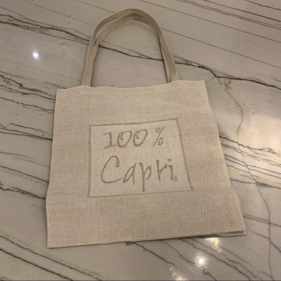 100% Capri Shopping Bag Medium Size 14.5x13.5x6 - Picture 4 of 6